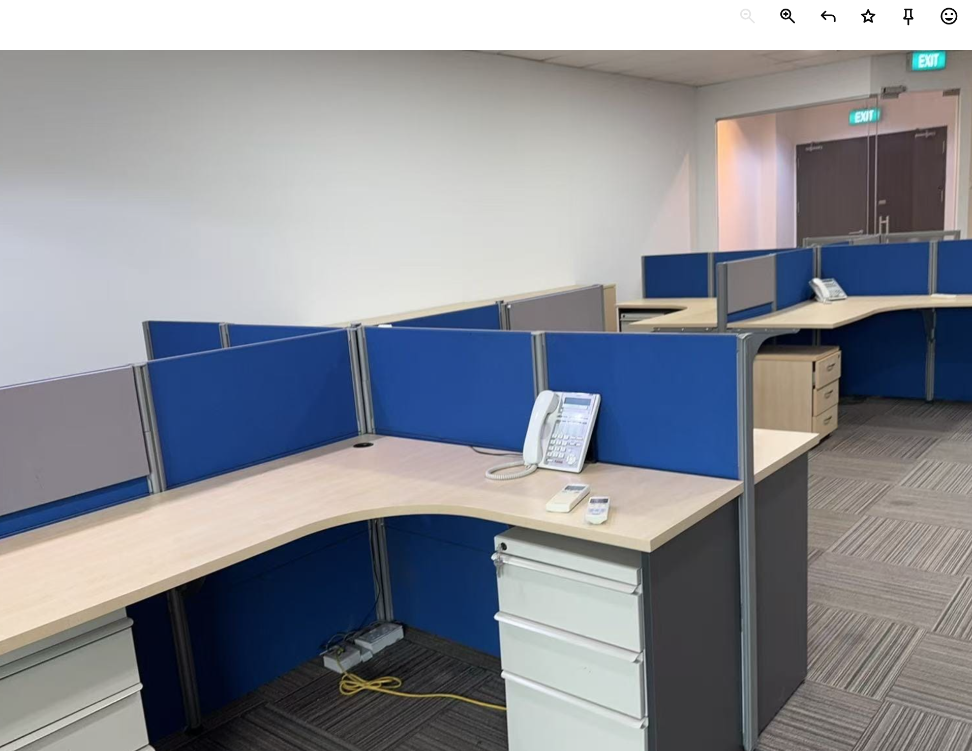 System furniture L shape workstation 150cm with partition height 110cm
